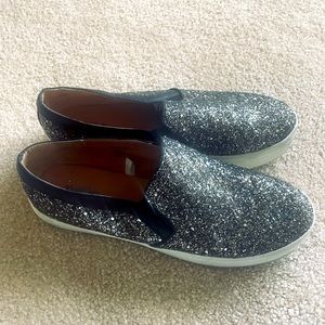 Missano  Gold, Black, Silver glitter wedges sneaker! Fashion statement…